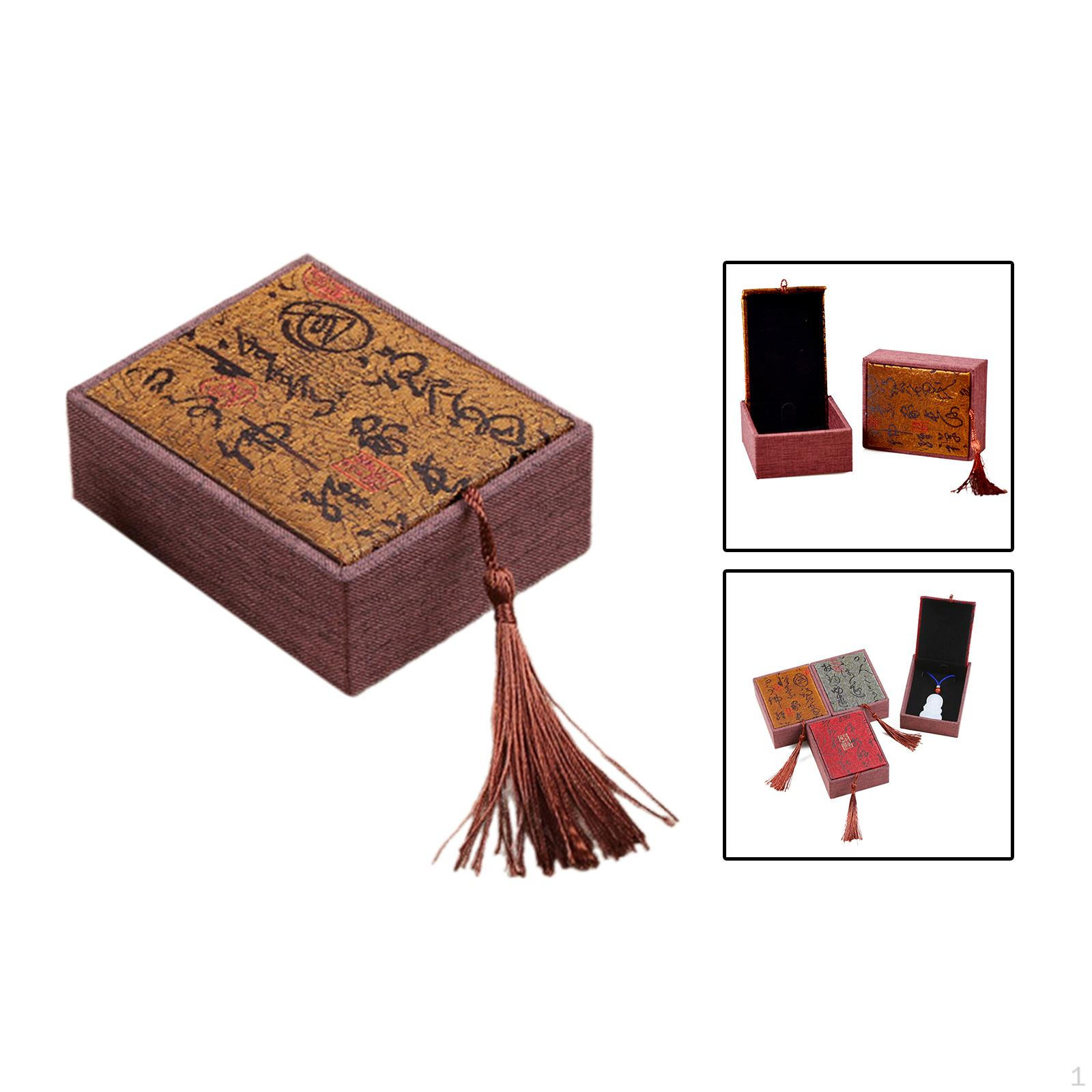 

Pendant Box Bracelet Storage Organizer Compact Size for Retail or Personal Use Retro Lightweight жовтий