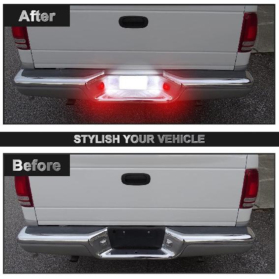 LED License Plate Light Replacement for Dodge Dakota 1997-2011,Dodge Ram Dakota 2011,Mitsubishi Raider 2006-2009,Rear Bumper Tag Number Lamp Assembly