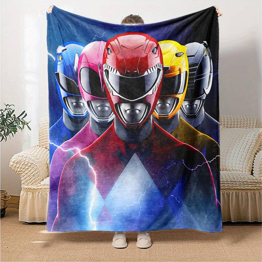 Rangers Team-up Flannel Blanket, Soft Polyester, Modern Design, All-Season for Camping, Travel, Gifts for Holidays or Birthdays