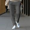 2024 Men's Waffle Casual Pants: Trendy Toothpick Stripe, Comfortable Straight-Fit for Spring & Autumn