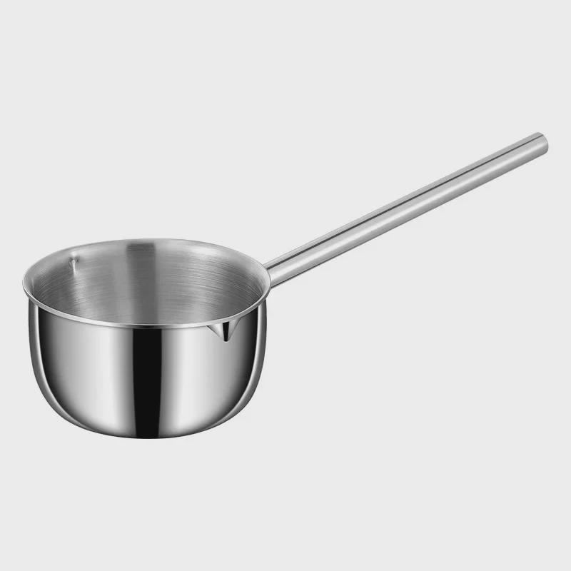 316 Stainless Steel Mini Deep Fryer & Milk Pot: Thickened Cooking Pan for Baby Food & Household Use