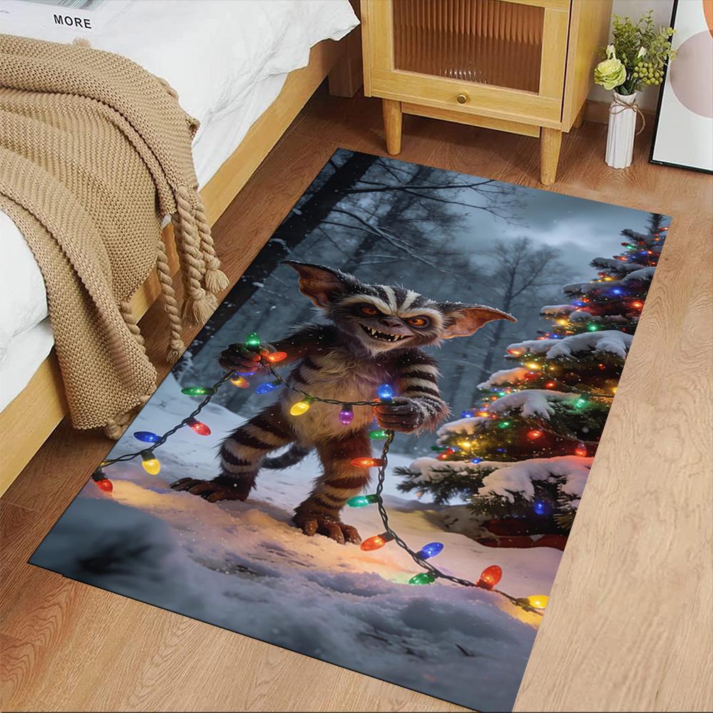 Gremlins Floor Mat Perfect for Dormitory Outdoor Hallway Entryway Antislip Carpet Decorate Offices Best for Christmas