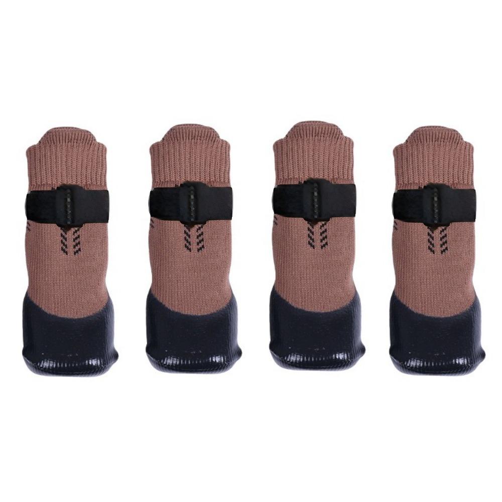 4PCS Wear Resistant Waterproof Dog Socks Shoes Dirt-Resistant Dog Paw Protector Home