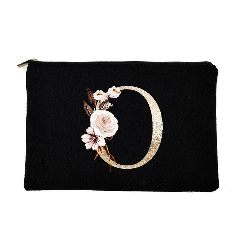Bridesmaid Makeup Bag Letter Print Travel Cosmetic Case Female Beauty Organizer Toiletry Storage Pouch Purse Wedding Bride Gift
