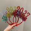 Star Tinsel 2027 New Year Headband Glitter Christmas Head Hoop  New Year's Eve Party