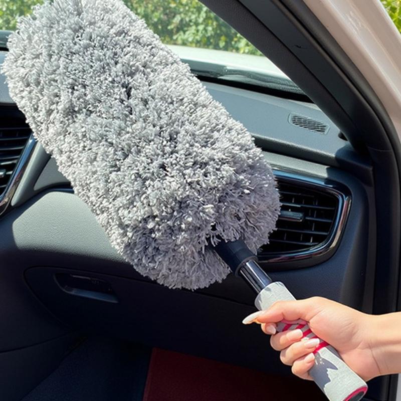 Washable Gentle Automotive Cleaning Brush Removes Fine Particles Ergonomic Grip Lightweight Build For Quick Dust Removal