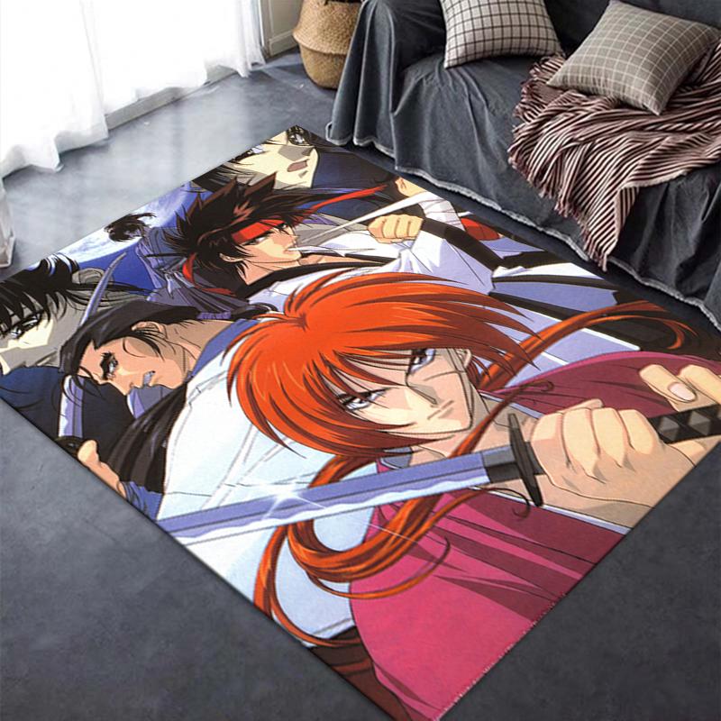 2026 NEW Rurouni Kenshin Carpet Rug for Living Room Bedroom Home Sofa Decoration,Kids Play Non-slip Floor Mat
