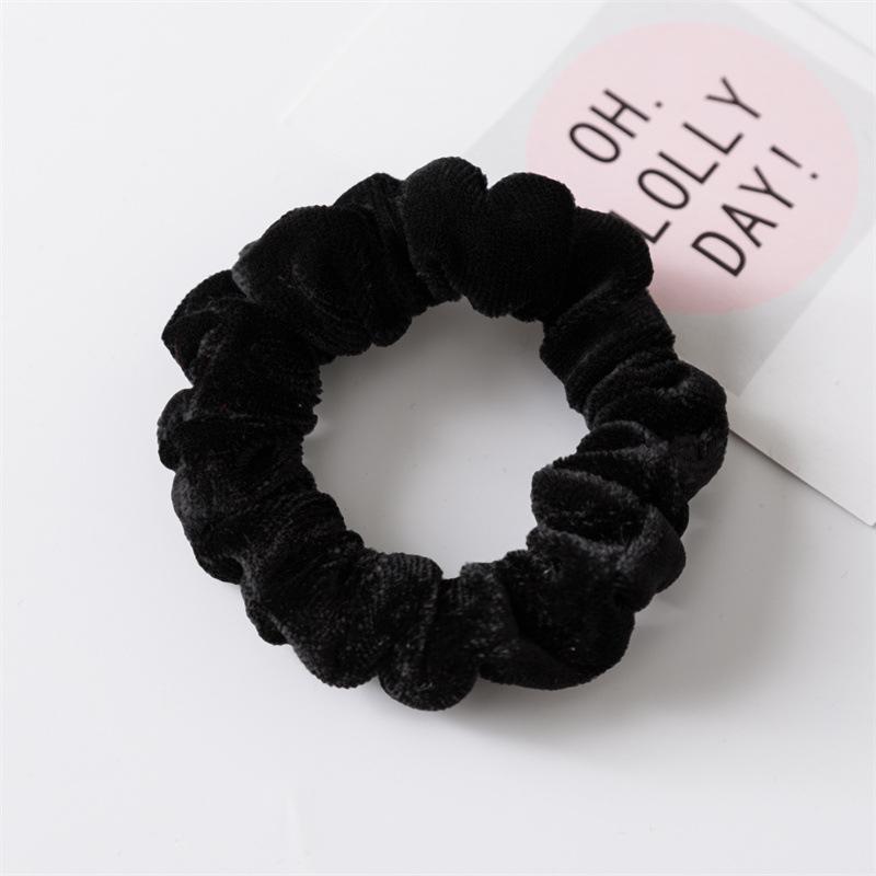 Vintage Rich Texture Ruffled Hair Circles Deep Autumn Colors Lustrous Scrunchies Strong Grip Decorative Ponytail Holders