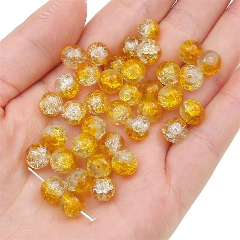 8-14mm Whtie and Random Mixed Crackle Acrylic Beads Spacer Ball Beads for DIY Bracelet Fashion