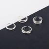Set of 4 Beach Foot Jewelry Adjustable Toe Rings for Women Girls Vacation Essential Alloy Comfortable Daily Wear