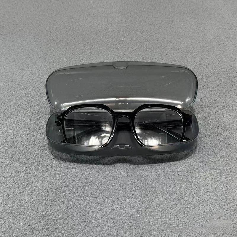 Plastic Glasses Protective Case Universal Size Portable Hard Eyeglasses Box Fit Most Sunglasses Reading Glasses for Commute Hiking