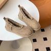 Autumn and Winter New Fur Integrated Snow Boots Female Grandma Shoes Ballet Low Top One Pedal Lazy Shoes Nun Shoes