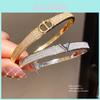 18k Gold Plated Zircon Letter Cuff Bracelet For Women Fashion Accessories