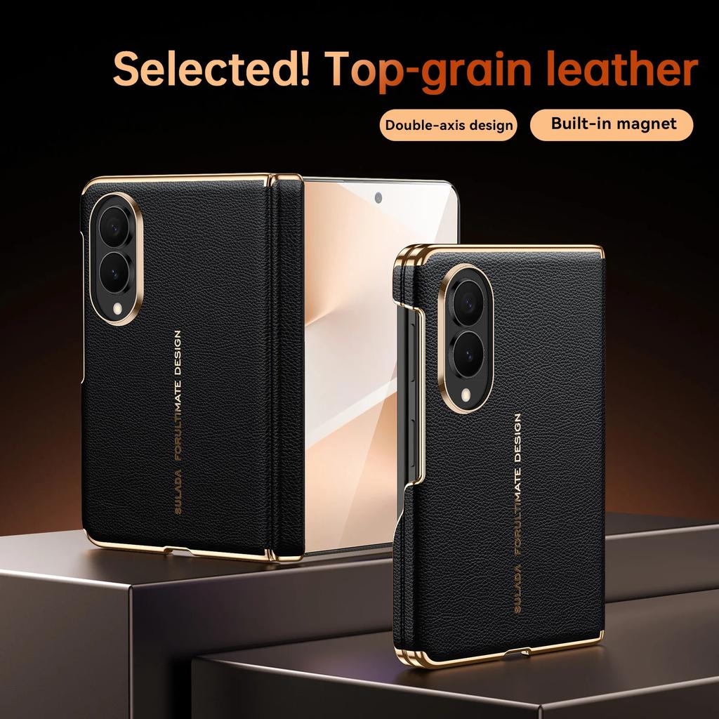 Luxury Matte Leather Case for Samsung Galaxy Z Fold 8 Wide - Ultra-Thin Magnetic Wireless Charging Shockproof Skin-Friendly Cove