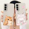 For Infinix Hot 70 X6895 Cute Cat Flower Cartoon Phone Case For Infinix Hot70 Soft Silicone Covers Bumpers