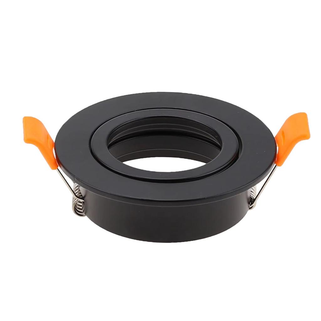 3/6/ 9 Black Round Recessed Downlight Holder 82mm Cut-out 62mm Adjustable Frame Housing Round Spotlights