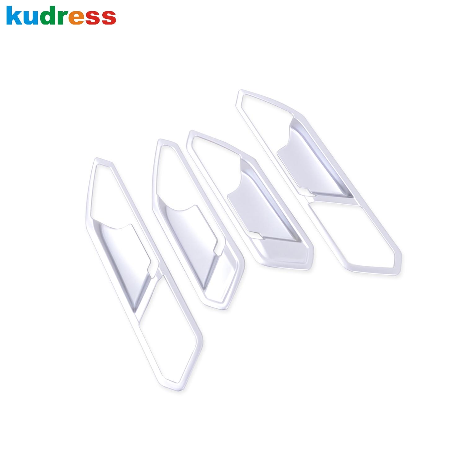 

For Volkswagen VW Tiguan MK2 2017- Carbon Car Inner Door Handle Bowl Cover Trim Interior Accessories ABS Matte