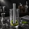 Stainless Steel Muddler Heavy Duty Ice Crushing Stick Long Handle Muddler Easy to Clean Bar Tool Food Safe for Restaurant
