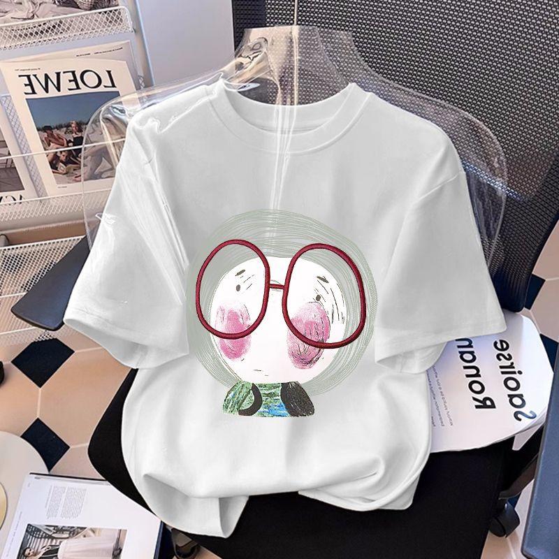 Girl's Cartoon 3D Printed Short Sleeved T-shirt Summer Cute Girl Sweet Top