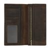 RFID Leather Long Wallet Retro Crazy Horse Leather Long Leather Zipper Wallet Multi Card Mens Long Purse Husband Father Gift