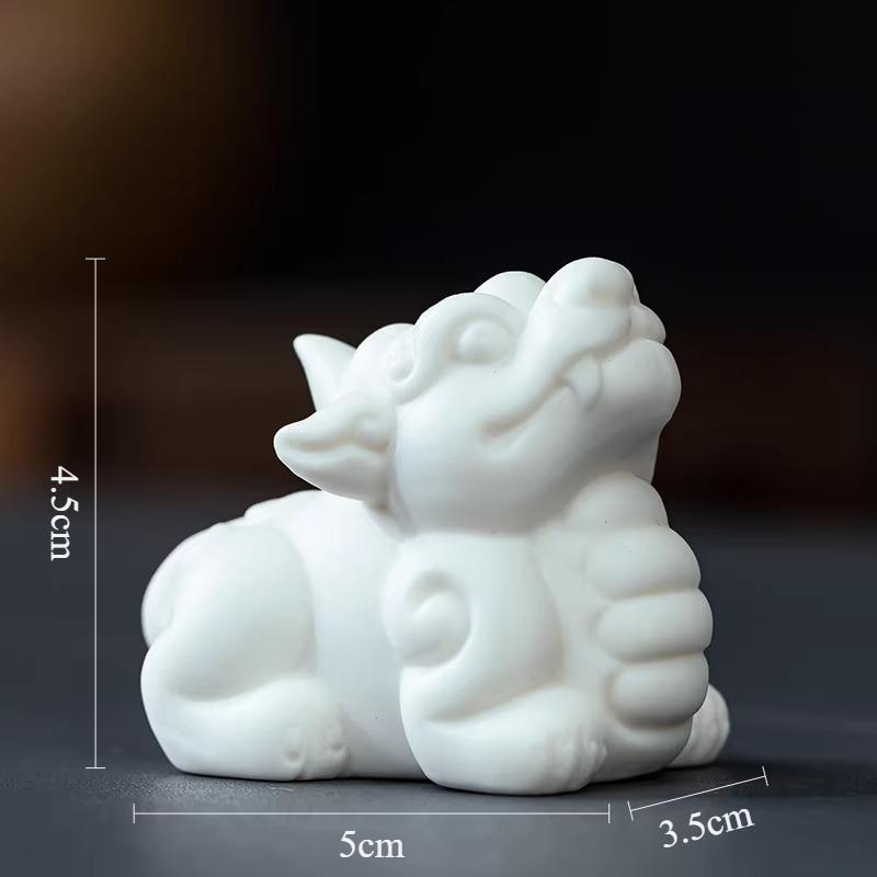 

Ceramic Pixiu Ornament Living Room Tea Table Decoration Mini Pixiu Kylin Ceramic Handicrafts Gift Tea Ceremony Accessories