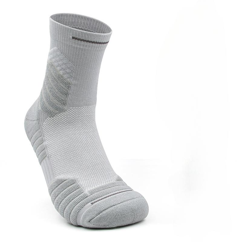5 Pairs Men's Summer Professional Training Mid Calf Breathable Mesh Quick Dry Sports Socks