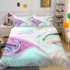3D Color Halo Printing Bedding Single Double Bed Full Size Quicksand Pattern Pillowcase and Quilt Cover Washable and Comfortable Home Decoration