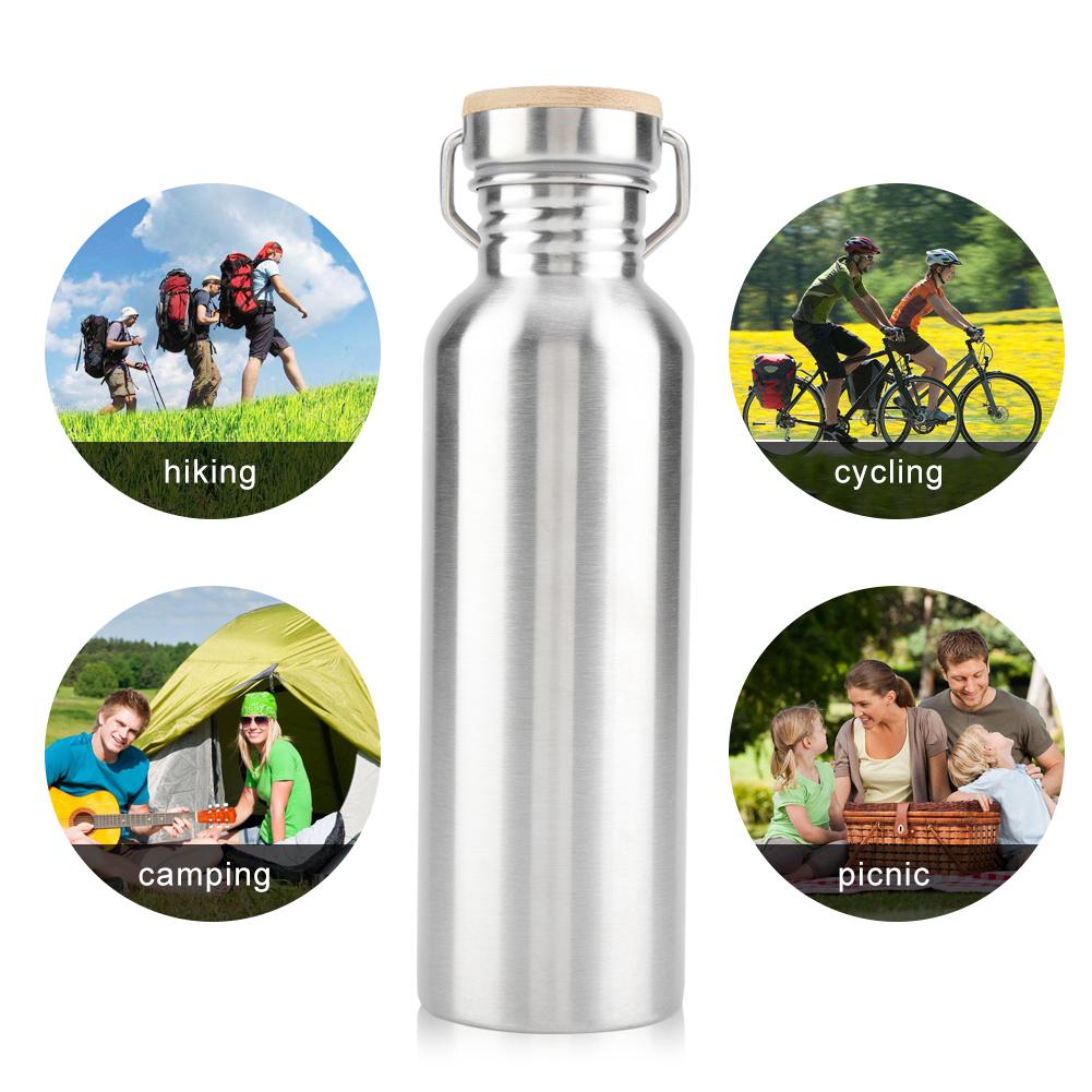 Stainless Steel Outdoor Portable Water Cup Drink Bottle Travel Mug 750mL