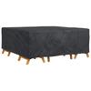 Solid Black Furniture Cover 200 x 190 x 85 cm 210D