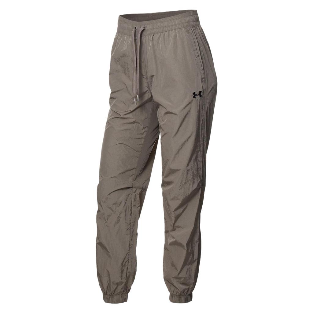 Under Armour Elastic Waist Drawstring Cuffed Casual Pants Women Pants Brown 6005995-200