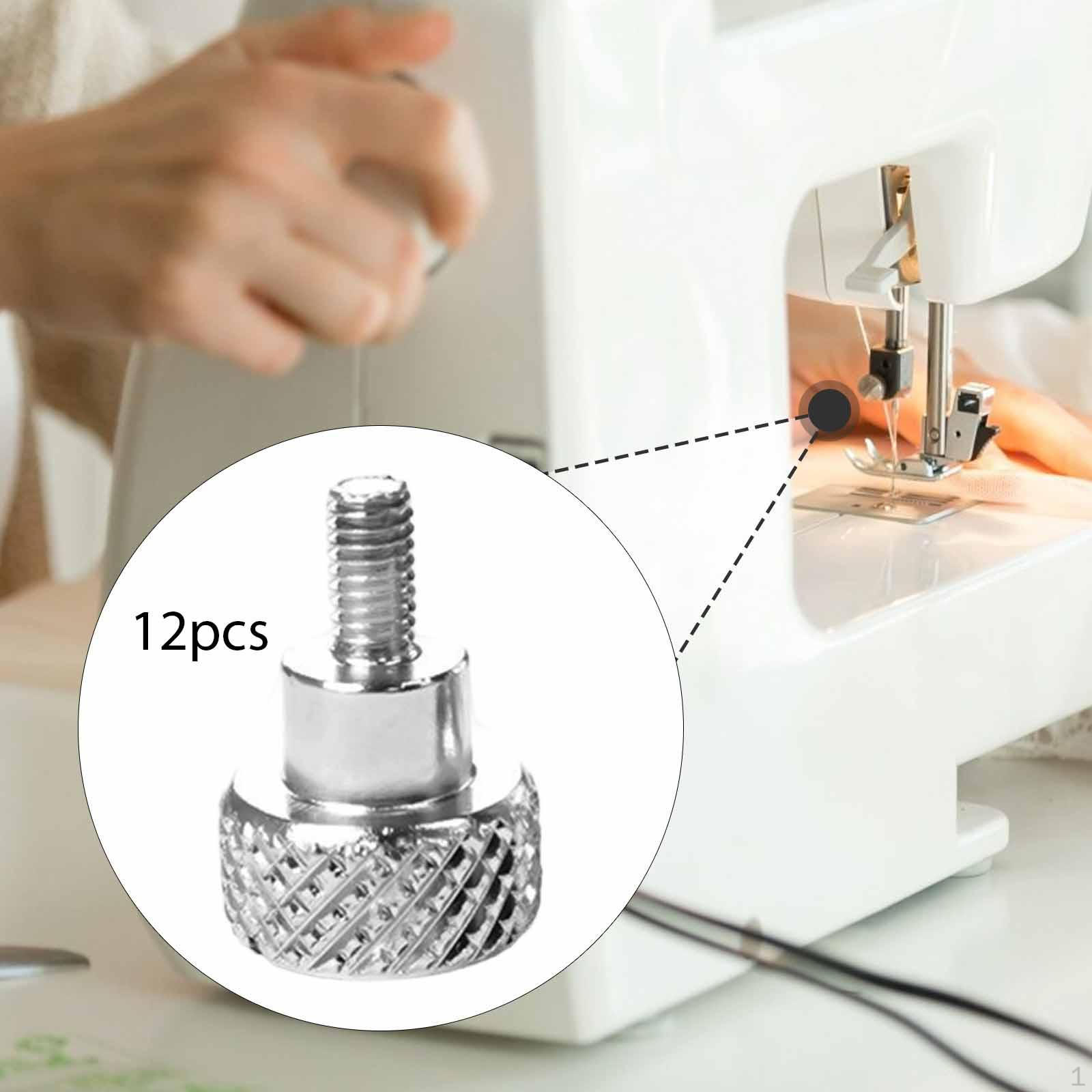 

12Pcs Presser Foot Screw Clamp Plate Screws Maintenance Steel Pin Set for Quilting Thread Length 7mm