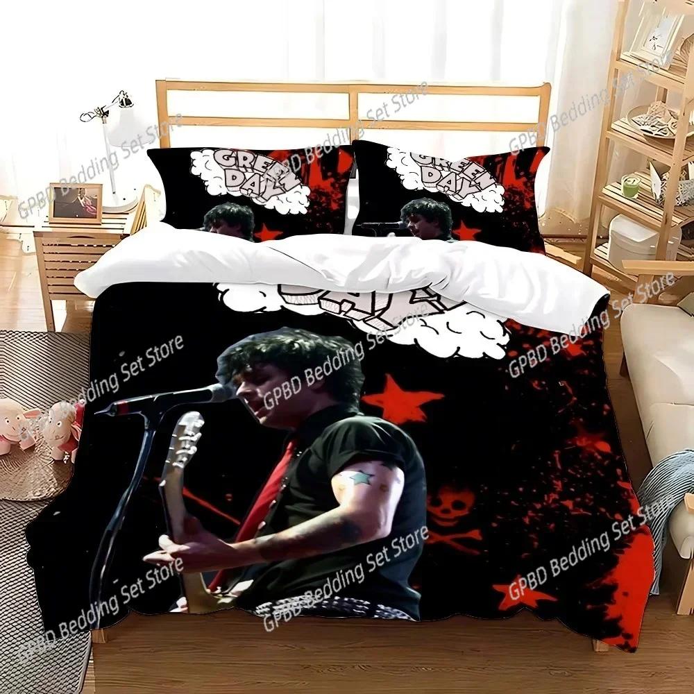 Green Day 'AMERICAN IDIOT 3D NOU Huse de pilotă Huse de pernă Set de lenjerie de pat Decorare Dormitor Adult Fată Copii Single Dublu Mare