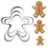 3pcs/set Baking Mould Stainless Steel CookieBiscuit Cutter DIY Mold Gingerbread Man Shape Cutter Baking Egg Mould Bakeware