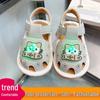 Infant Summer Sandals: Non-Slip Soft Sole, Closed Toe, Cartoon Design, Light-Up Squeaky Shoes