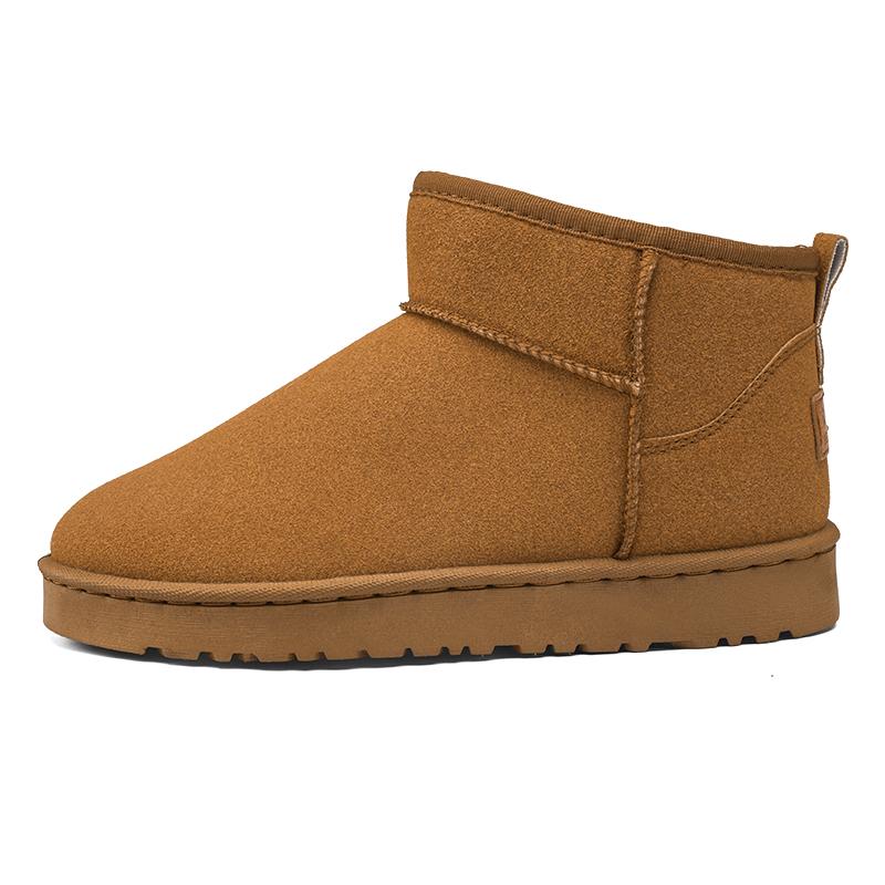 New Classic Thickened Fluff Men's Snow Boots Comfortable Warm Ankle Boots Couple Winter Ladies Shoes Chunky Boots