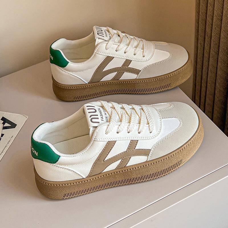 

2025 Dexun новая осенняя женская студенческая универсальная доска спортивная и повседневная обувь ультралегкая и супермягкая для маленьких ног плоская белая обувь 35 хаки