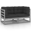 VidaXL 2-Seater Garden Sofa with Cushions Patio Sofa Outdoor Sofa Patio Furniture Outdoor Furniture 805732