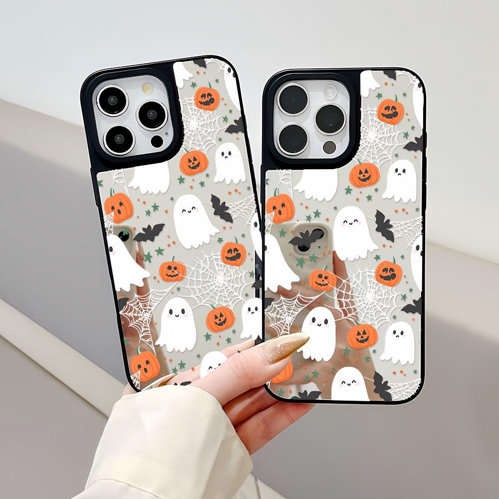 Halloween Ghost Mirror Case for Apple 17 Pro Max/16 Pro/15/14/13
