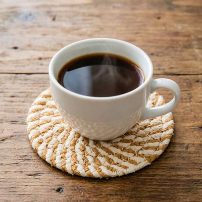 Boho Cotton Coaster Set with Holder Absorbent Heat-Resistant Placemats for Kitchen Dining Non-Slip Reusable Rustic Home Decor for Cups Mugs