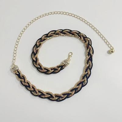 Korean New Thin Belt for Women Casual Metal Braided Tassel Dress Accessories Small Fragrance Style Thin Waist Chain Trendy