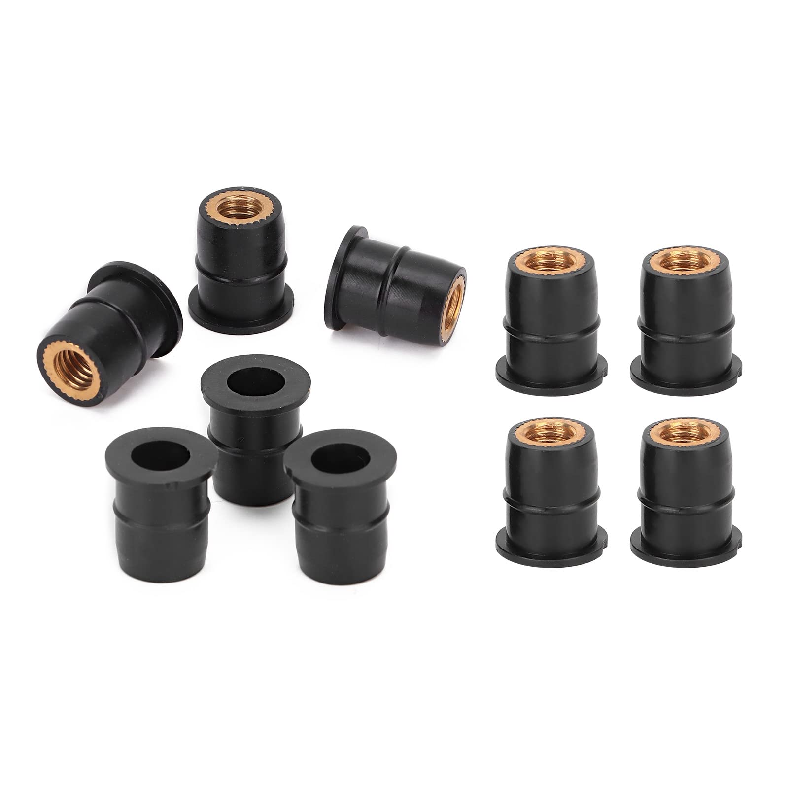 

Wellnuts, Motorcycle Accessories Insert Rubber Nut (Rubber Blind Nut) M6 Well Nut, Extension Nut