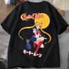 Sailor Moon Retro 90s Anime Grafické Tričko Letní Bavlněné Unisex Dámské Tričko Streetwear Ležérní Trend Krátký Rukáv Párové Hip Hop Top