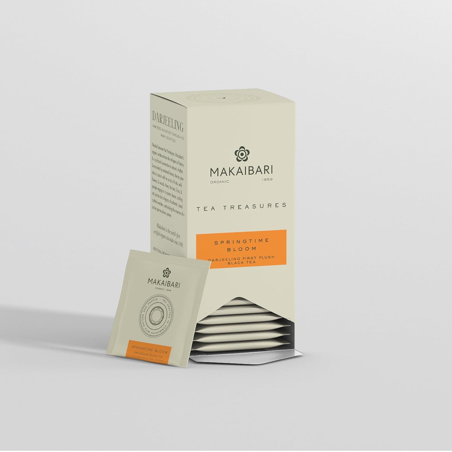 Makaibari Spring Time Bloom | 25 Tea Bags | 50 gms | Darjeeling First Flush Black Tea | Tea Treasure