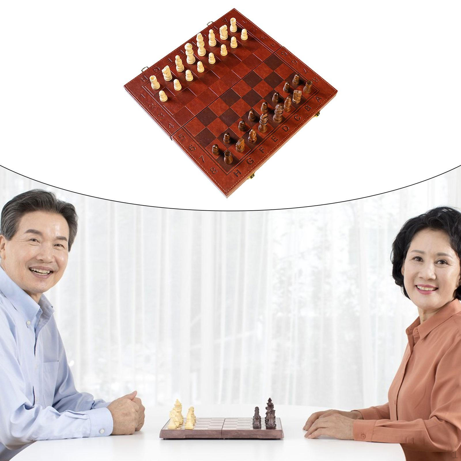 

Шахматная доска набор шашек обучающая деревянная игра складная для кемпинга S