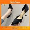 Spring Summer Women High Heels Pu Elegant Pointed Toe Slipon For Daily Wear