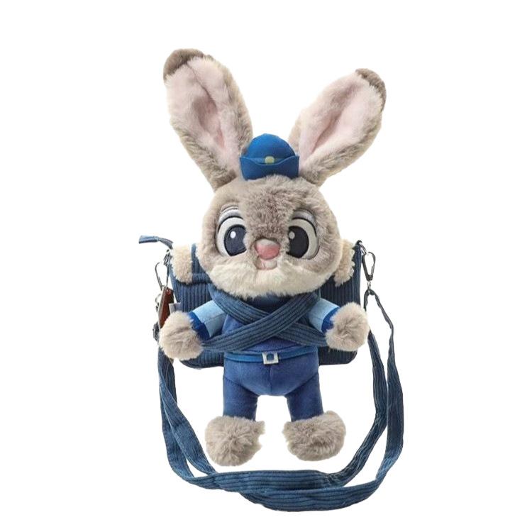 Zootopia Judy Nick Plüschtier Umhängetasche, Abnehmbare Plüschtier Umhängetasche 0165 KTB