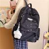Zaino versione coreana ins Piccolo zaino fresco a pois Grande capacità semplice e versatile Zaino scolastico per studenti Zaino casual alla moda da donna