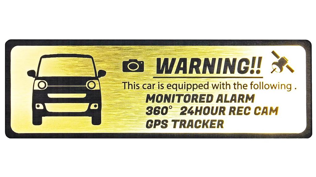 Honami Works New MOVE CANBUS Security Dash GPS Tracker Sticker LA850/860 (2nd Generation) Emblem, 24-Hour Surveillance, Cam, (Gold)