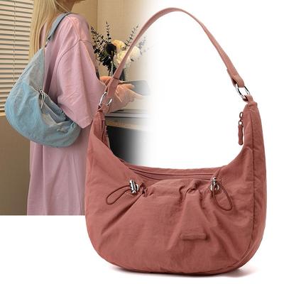 Casual Shoulder Bag Women's Winter New Pleated Lightweight Women's Bag Trendy Nylon Women's Messenger Bag