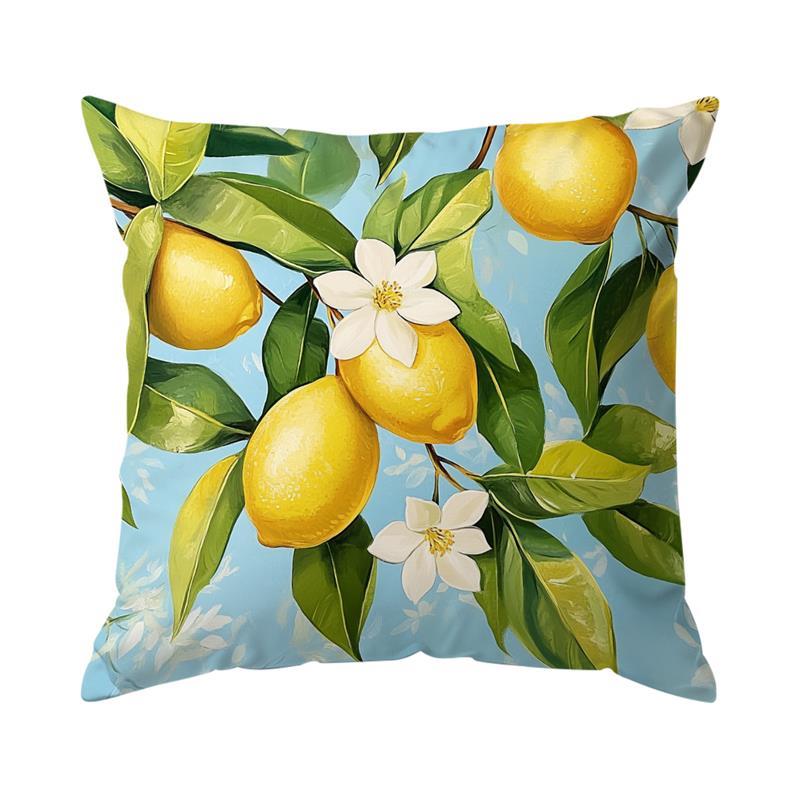 Summer Lemon Pattern Decorative Cushions Pillowcase Polyester Cushion Cover Throw Pillow Sofa Decoration Pillowcover Home Decor